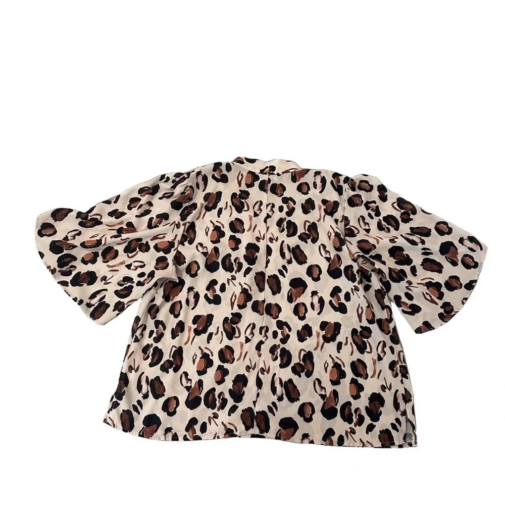 Eloquii Pink Flutter Sleeve Boxy Fit Blouse